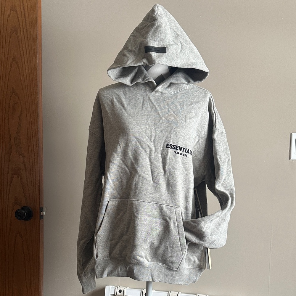 Essentials Fear of God Heather Gray Hoodie